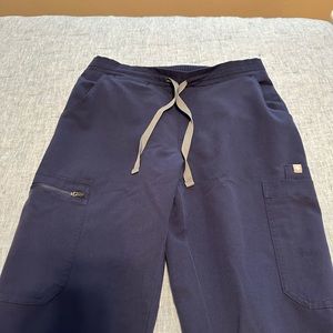 XS Tall navy Fig scrub pants